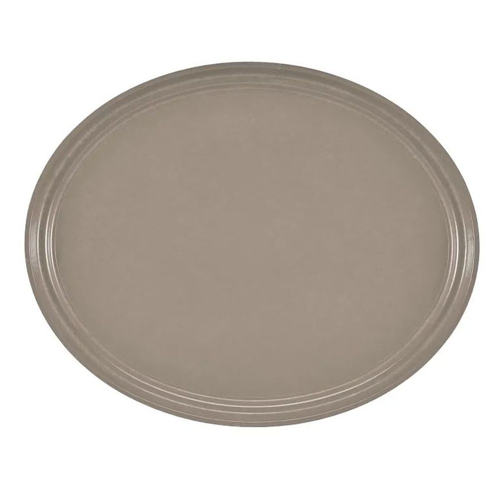 Cambro Camtrays Taupe Fiberglass Oval Serving Tray, 19 1/4 X 24 Inch -- 6 Per Case