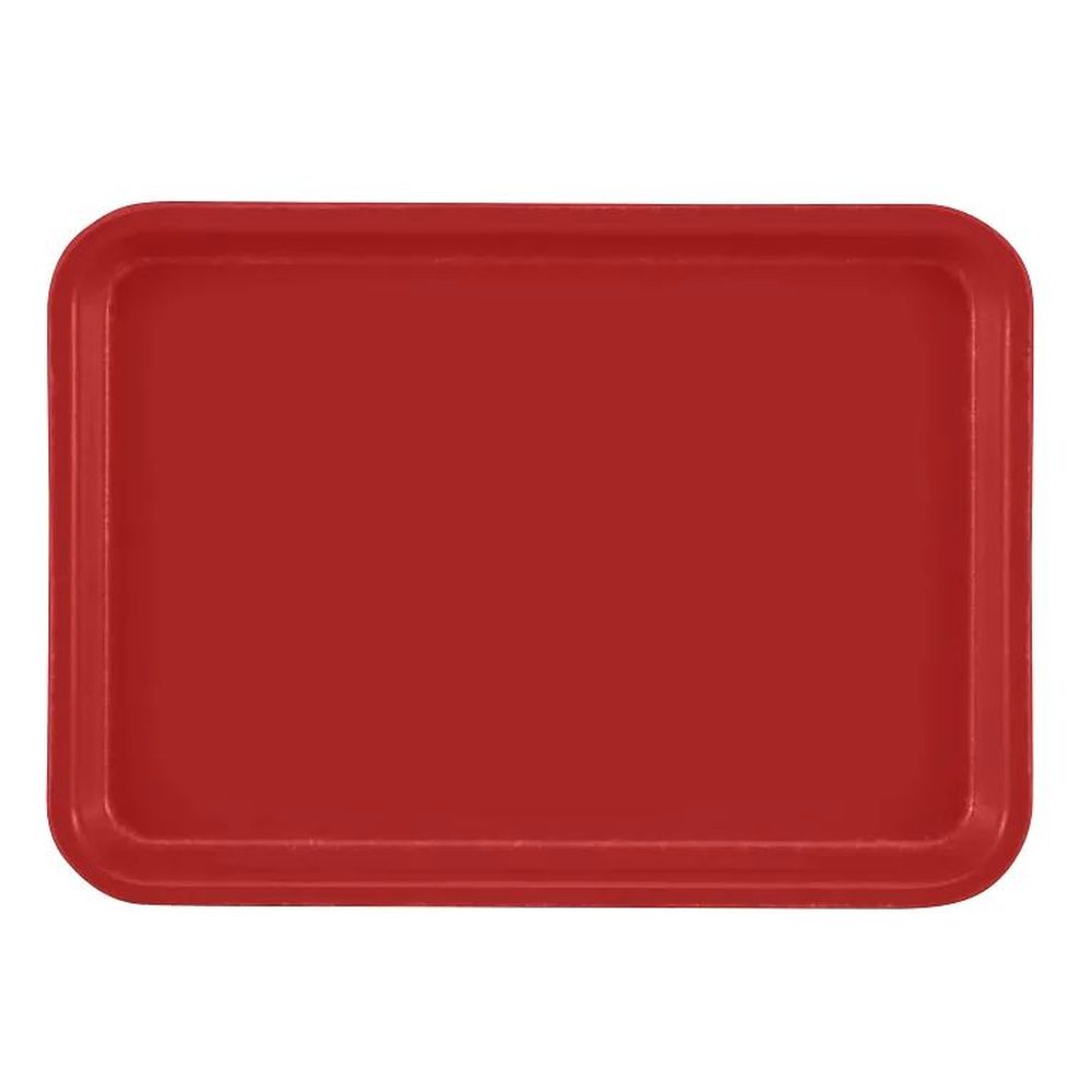 Cambro Camtrays Red Fiberglass Rectangular Low Profile Rim Tray, 4 1/4 X 6 Inch -- 12 Per Case