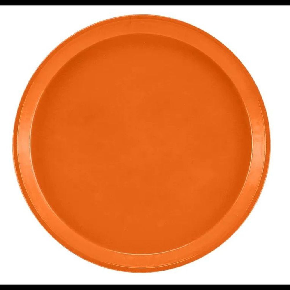 Cambro Camtrays Citrus Orange Fiberglass Round Tray, 9 Inch -- 12 Per Case