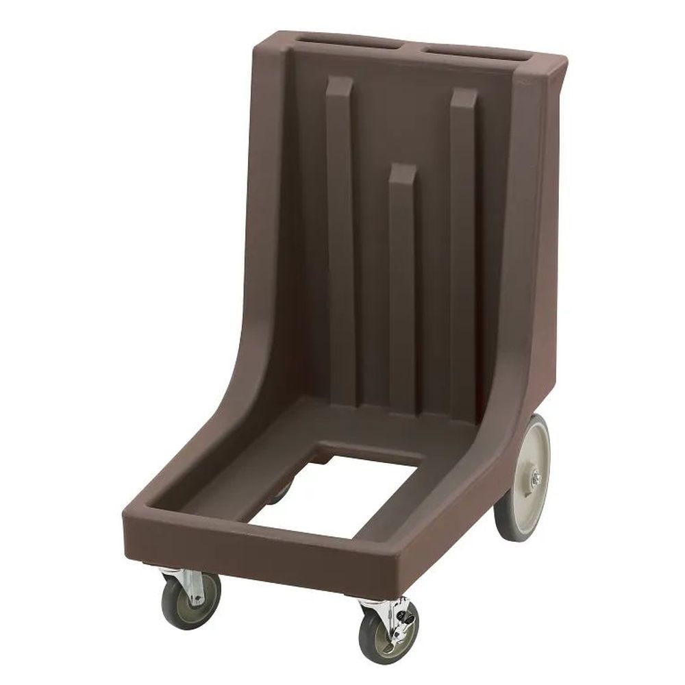 Cambro Camdollies Dark Brown Food Pan Carrier With Handle And Big Rear Wheels For Catering Equipment, 23 7?8 X 32 7?8 X 36 7?8 Inch
