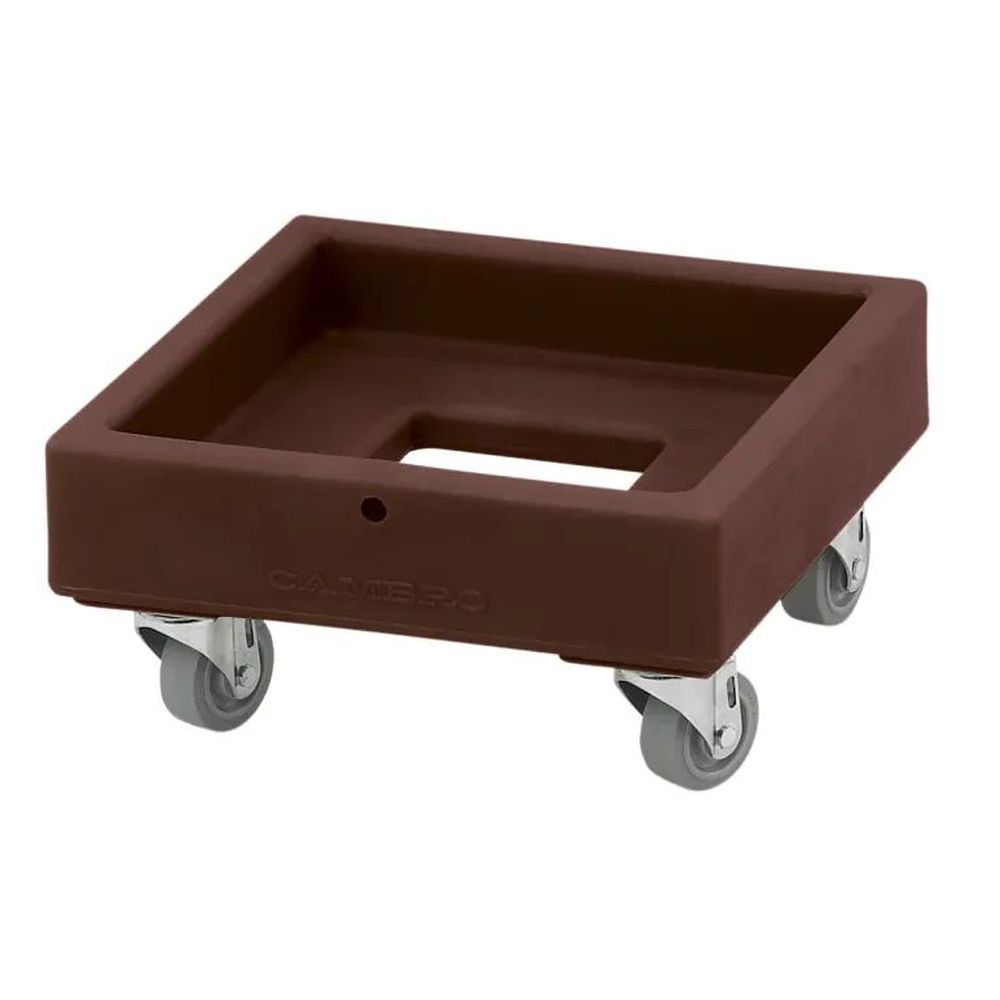 Cambro Camdollies Dark Brown Plastic Milk Crate Dolly, 16 1/8 X 16 1/8 X 8 1/4 Inch