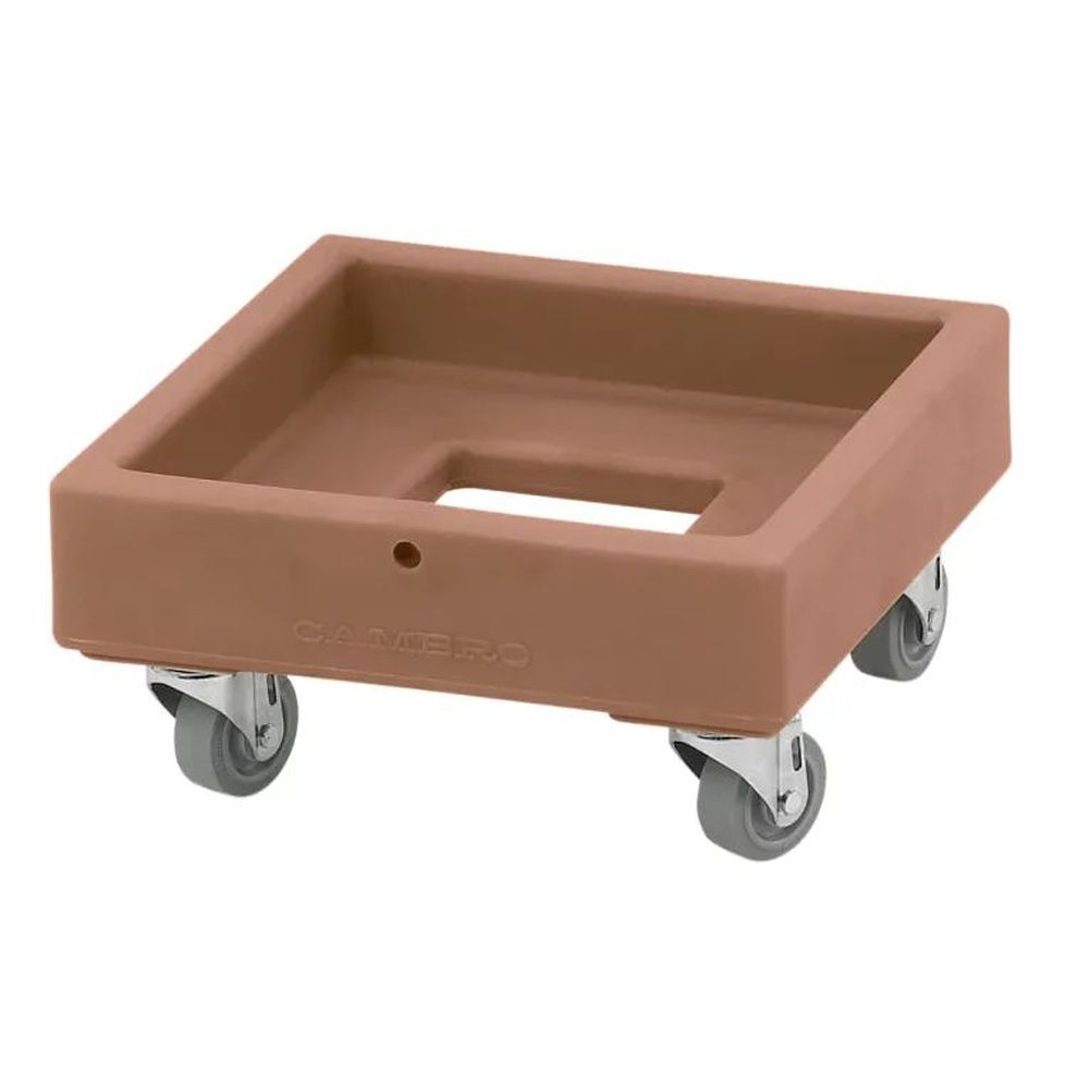 Cambro Camdollies Coffee Beige Plastic Milk Crate Dolly, 16 1/8 X 16 1/8 X 8 1/4 Inch