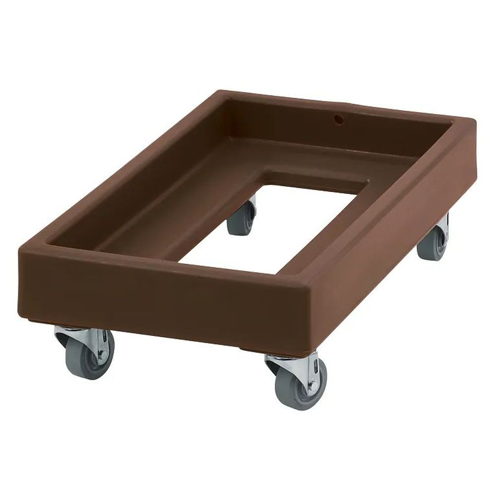 Cambro Dark Brown 300 Pound Camdolly For 13 X 13 Inch Milk Crates And Number 10 Can Cases, 16 X 29 X 8 1/4 Inch