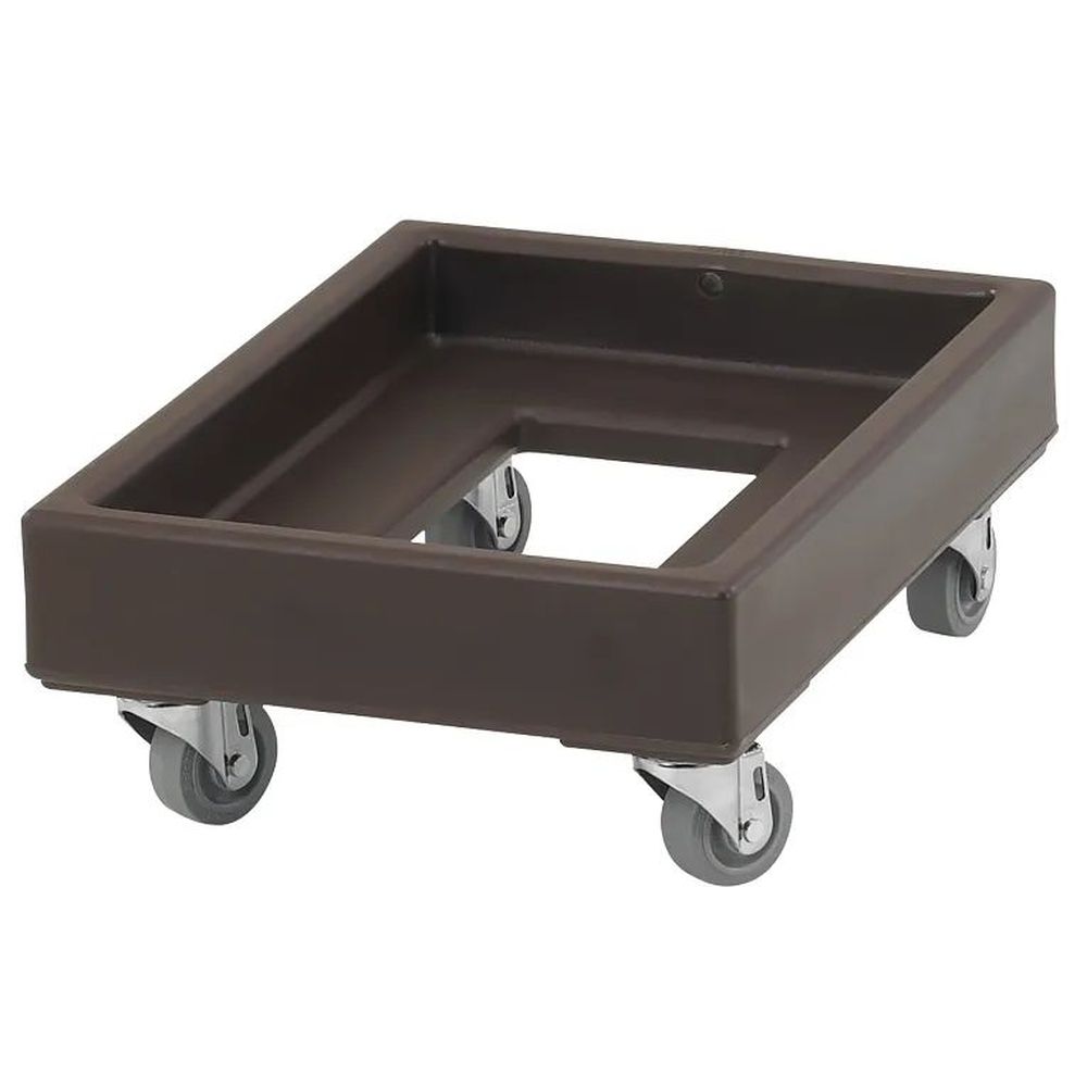 Cambro Dark Brown 350 Pound Camdolly For 14 X 19 Inch Milk Crates And Number 10 Can Cases, 16 1/4 X 8 5/16 X 21 3/4 Inch