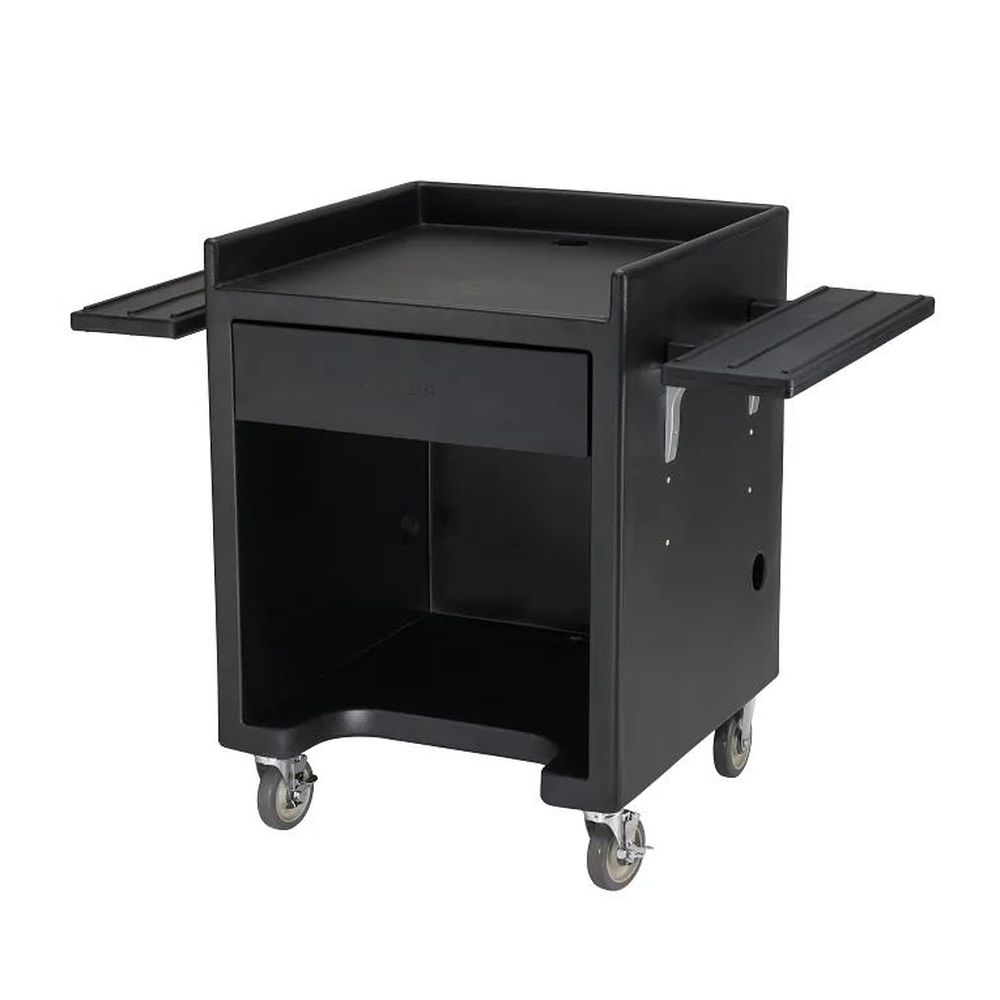Cambro Black Equipment Stand With Double Rails, 44 X 28 X 39 Inch