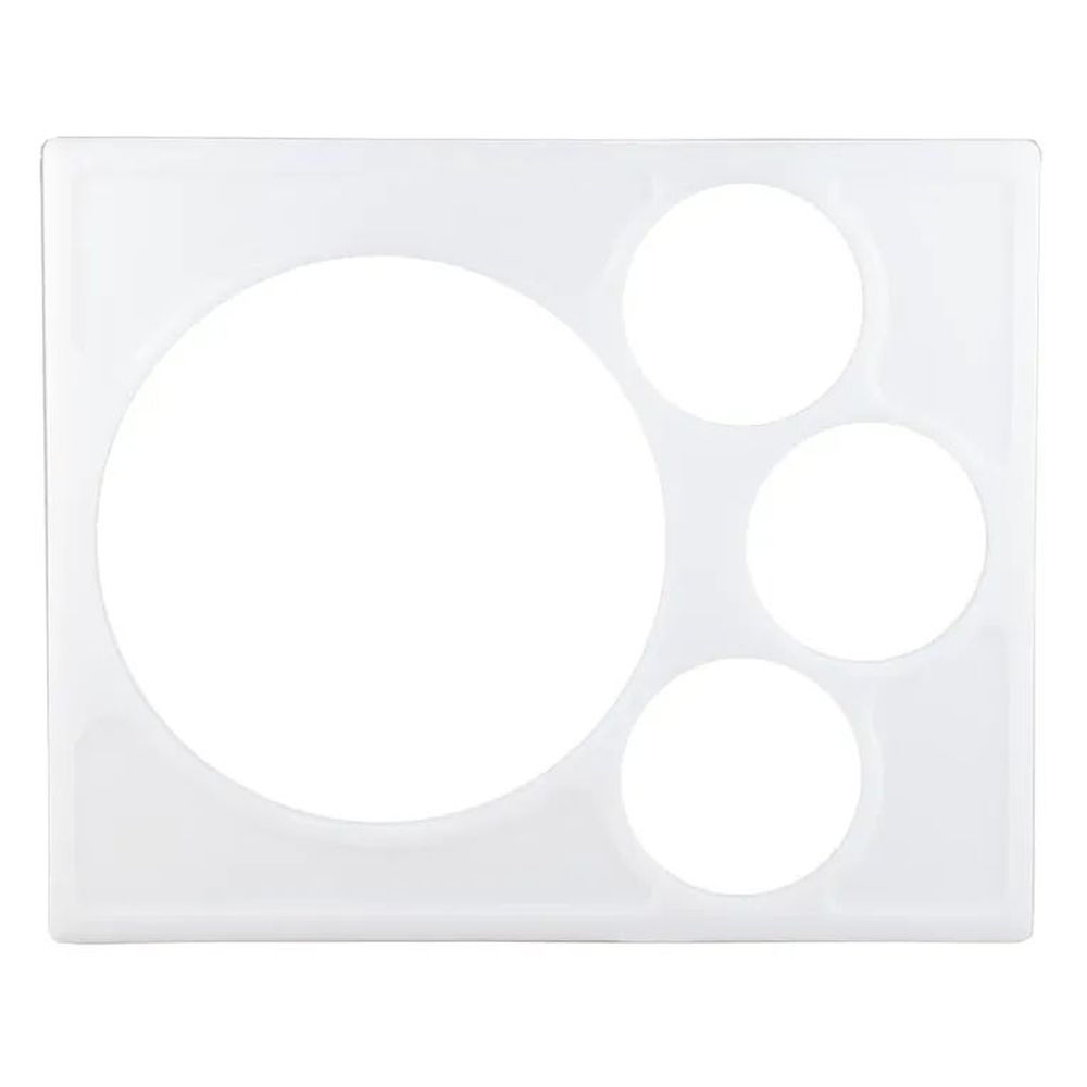 Cambro White Salad Bowl Holder For Versa Food Bar - Holds 15 Inch Bowl And 3 Crocks, 25 3/4 X 20 7/8 Inch