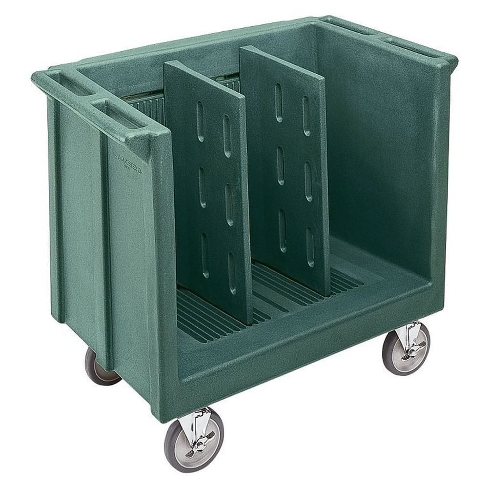 Cambro Granite Green Adjustable Tray and Dish Cart, 38 7/8 x 23 1/4 x 34 1/2 inch.