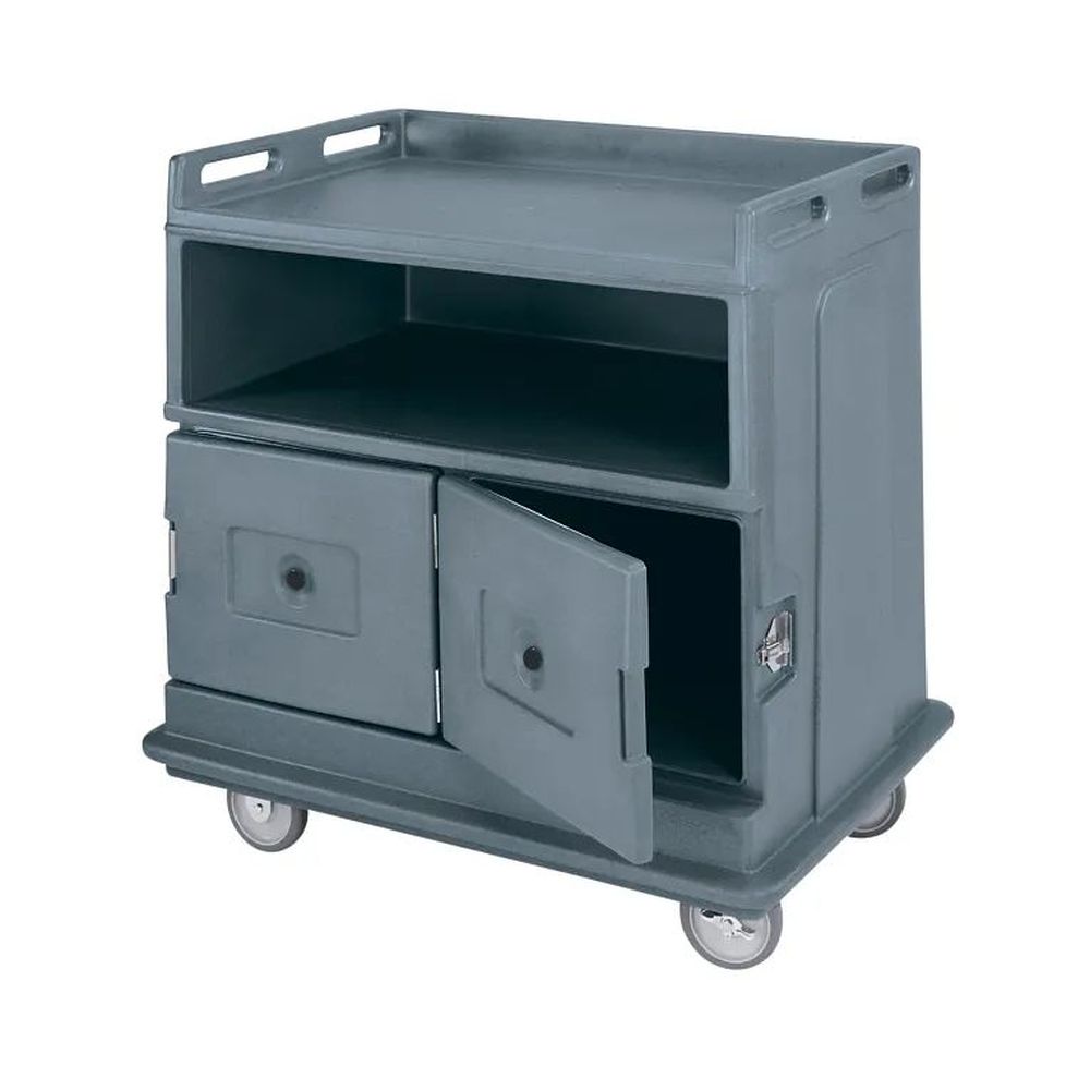 Cambro Granite Gray Flat Top Counter Insulated Beverage Service Cart, 44 1/2 X 30 X 44 Inch
