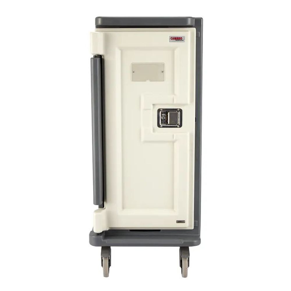Cambro Granite Gray Polyethylene Tall Profile Single Door 16 Tray Insulated Meal Delivery Cart, 25 3?8 X 35 1?2 X 58 Inch