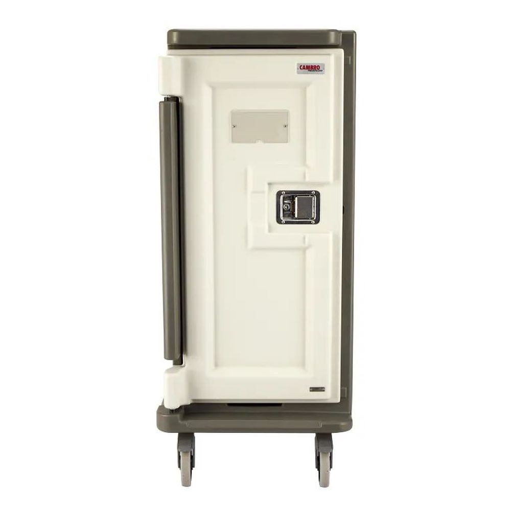 Cambro Granite Sand Polyethylene Tall Profile Single Door 16 Tray Insulated Meal Delivery Cart, 25 3?8 X 35 1?2 X 58 Inch