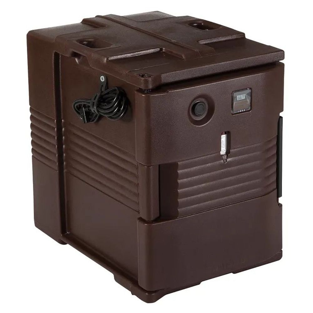 Cambro H Series Dark Brown 110v Electric Insulated 1 Compartment Heated Ultra Food Pan Camcarrier, 18 1/8 X 24 7/9 X 26 3/8 Inch