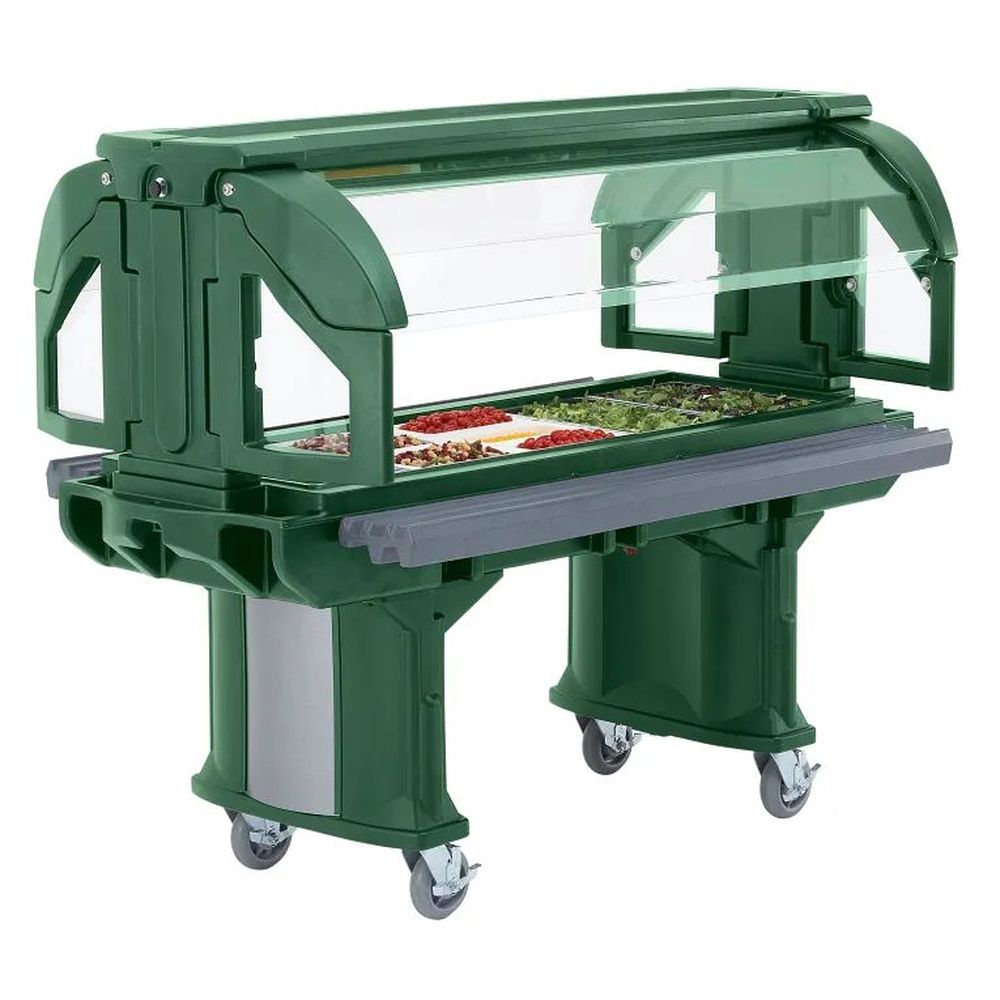 Cambro Kentucky Green Low Height Versa Food Bar With Standard Casters, 6 Feet