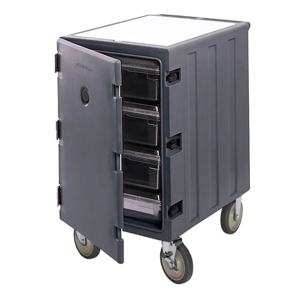 Cambro Camcarts Charcoal Gray Low Profile Non Electric Insulated Single Compartment Food Transport Cart For Food Storage Box, 32 X 21 1/2 X 37 1/2 Inch