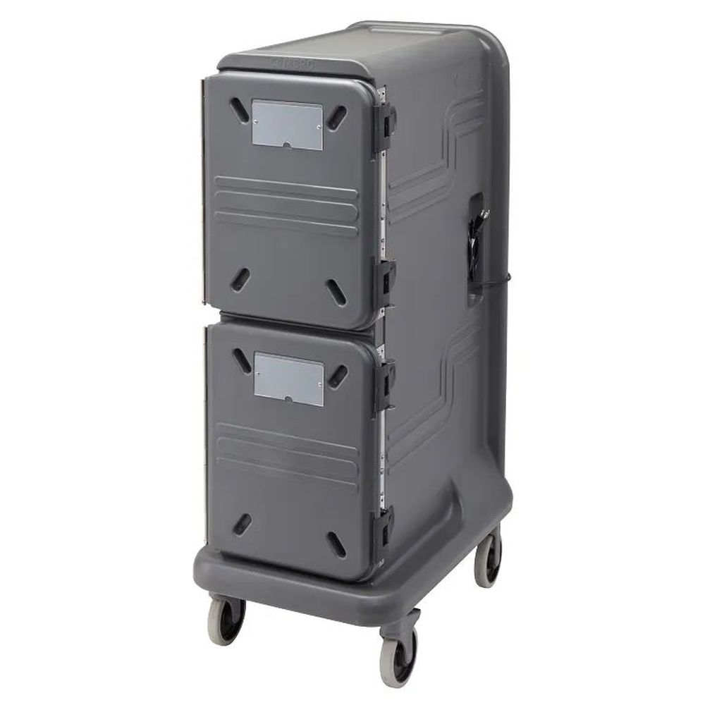 Cambro The Pro Cart Ultra Charcoal Gray Tall Electric Insulated Top Hot/bottom Cold Compartment Food Pan Carrier, 21.9 X 34 X 59.1 Inch