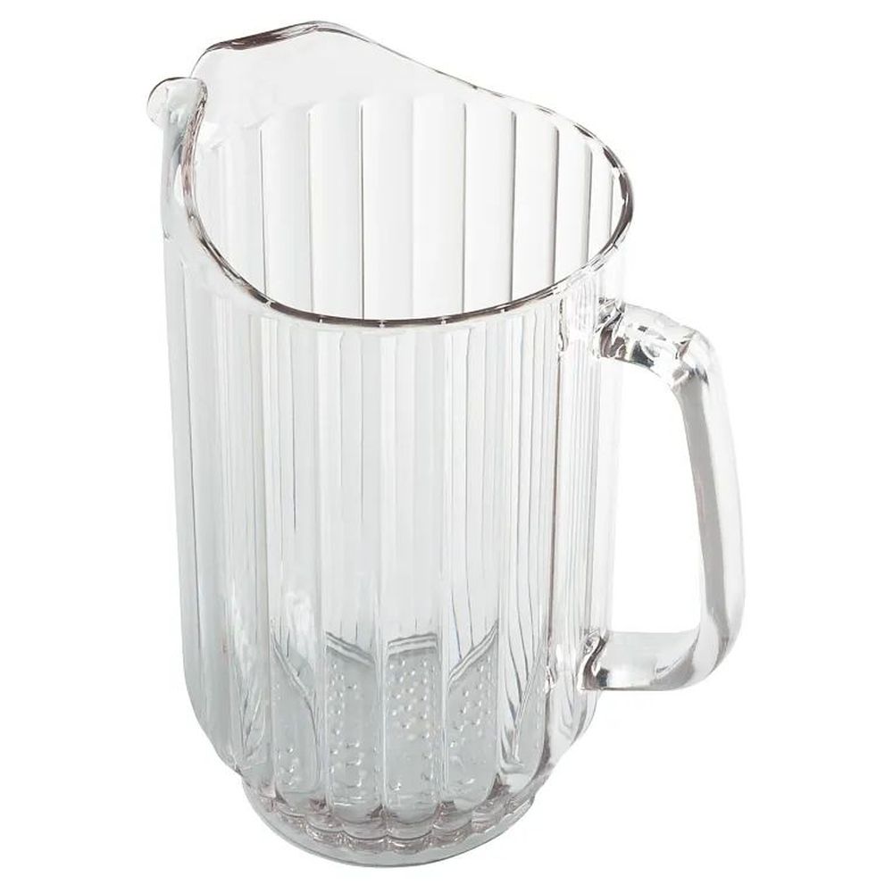 Cambro Camwear Clear Plastic Ribbed Pitcher, 60 Ounce Capacity -- 6 Per Case