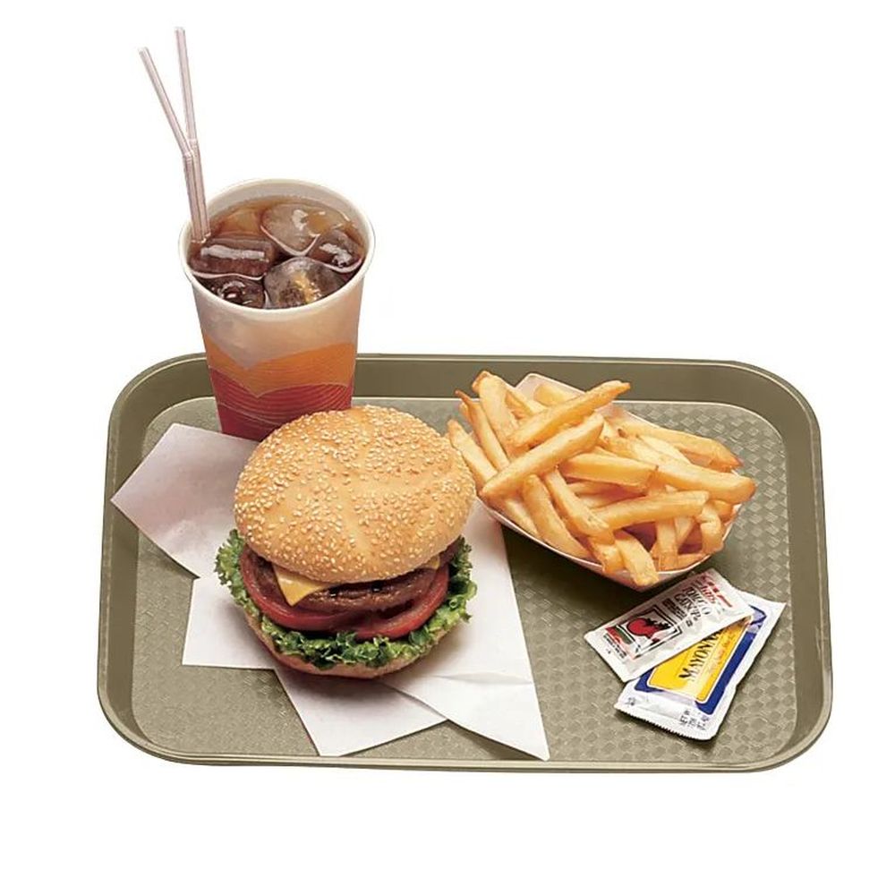 Cambro Desert Tan Polypropylene Fast Food Tray, 10 7/16 X 13 9/16 Inch -- 24 Per Case