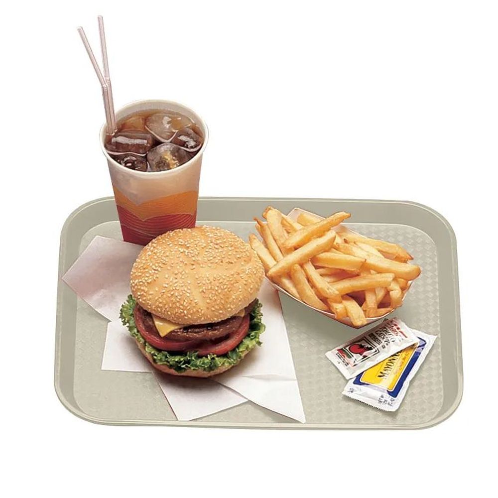 Cambro Light Peach Polypropylene Fast Food Tray, 10 7/16 X 13 9/16 Inch -- 24 Per Case
