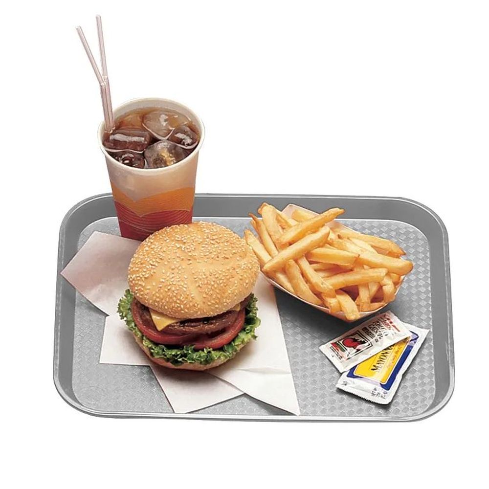 Cambro Pearl Gray Polypropylene Polypropylene Fast Food Tray, 10 7/16 X 13 9/16 Inch -- 24 Per Case