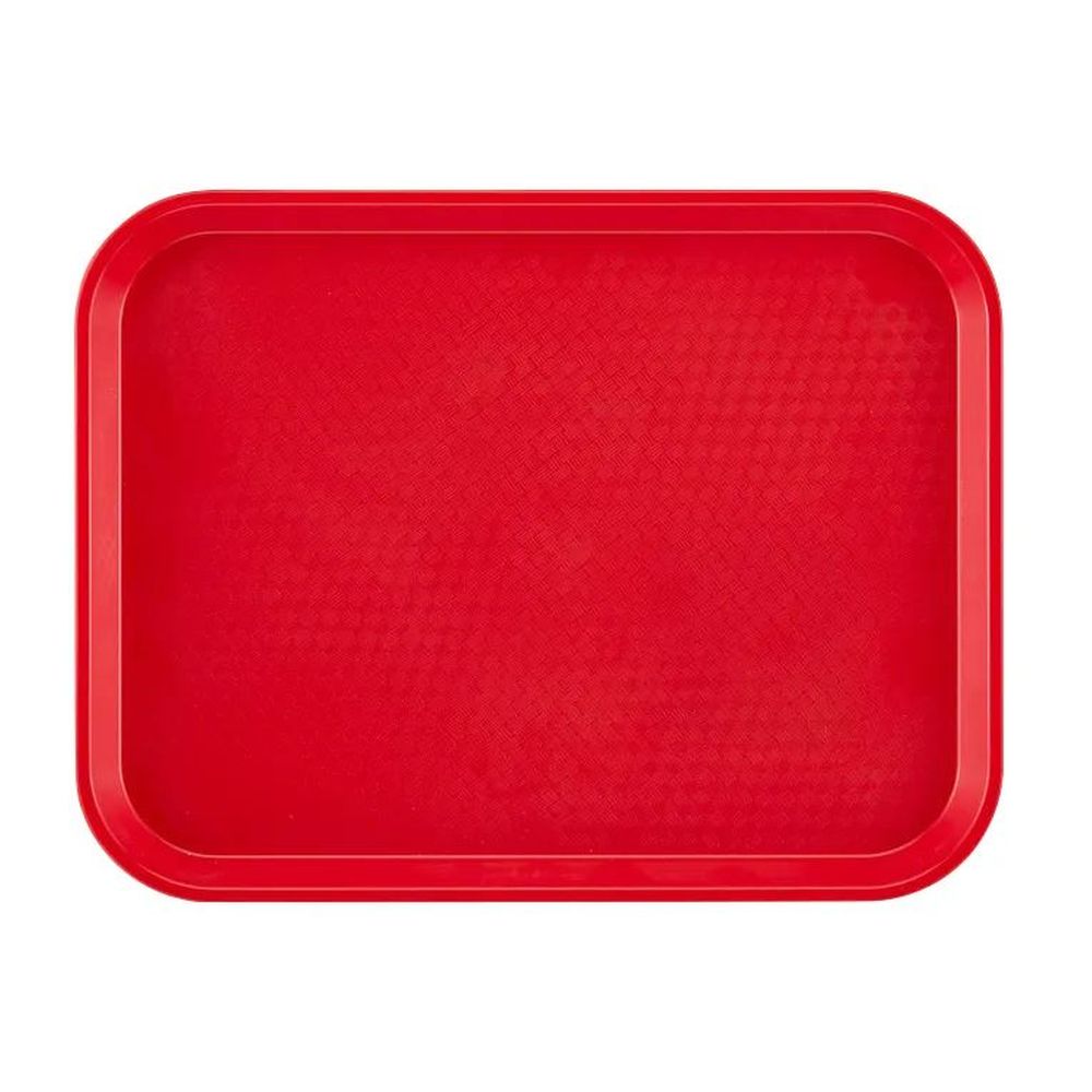 Cambro Red Polypropylene Fast Food Tray, 10 7/16 X 13 9/16 Inch -- 24 Per Case