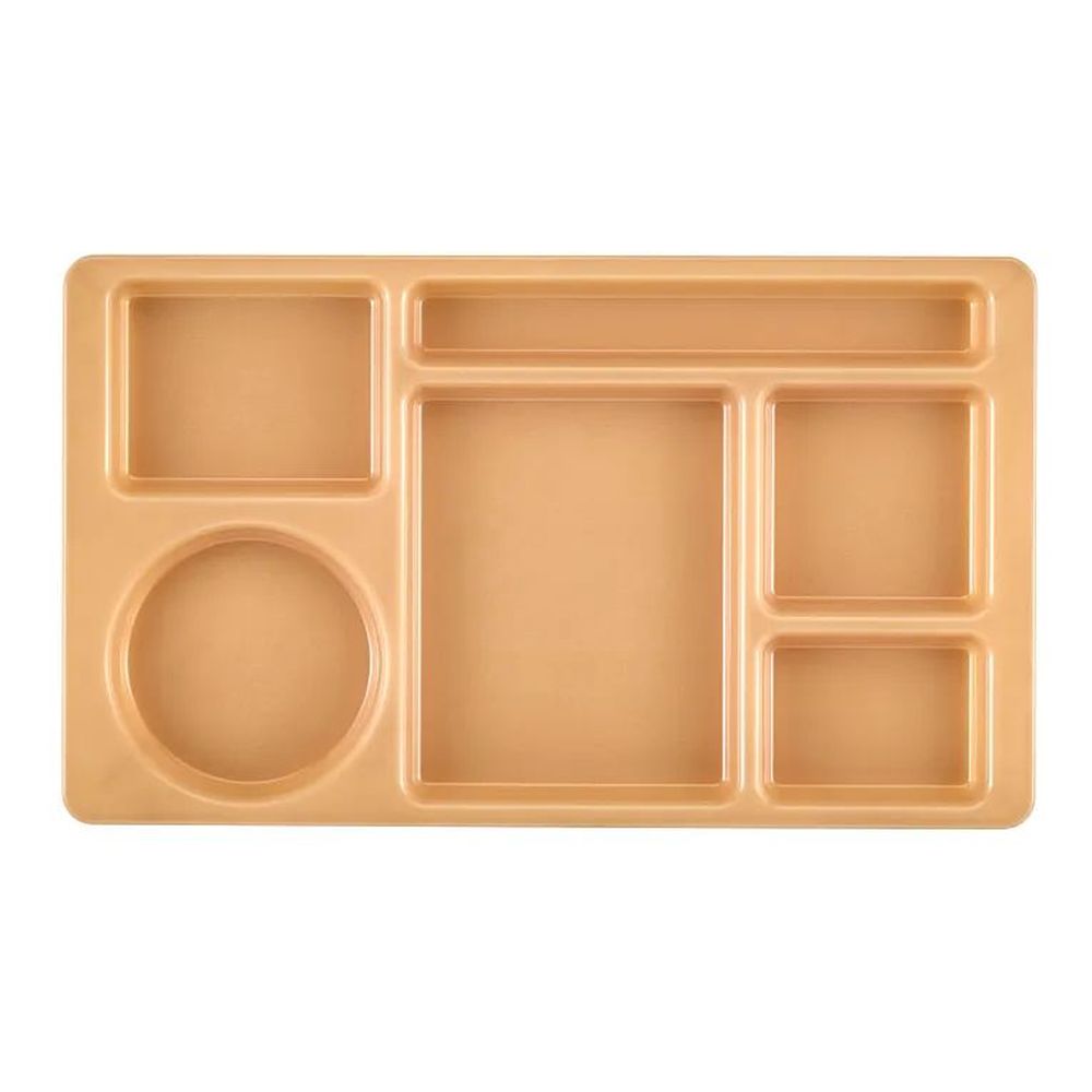 Cambro Camwear Beige Polycarbonate 2 X 2 Six Compartment School Tray, 15 X 8 3/4 Inch -- 24 Per Case