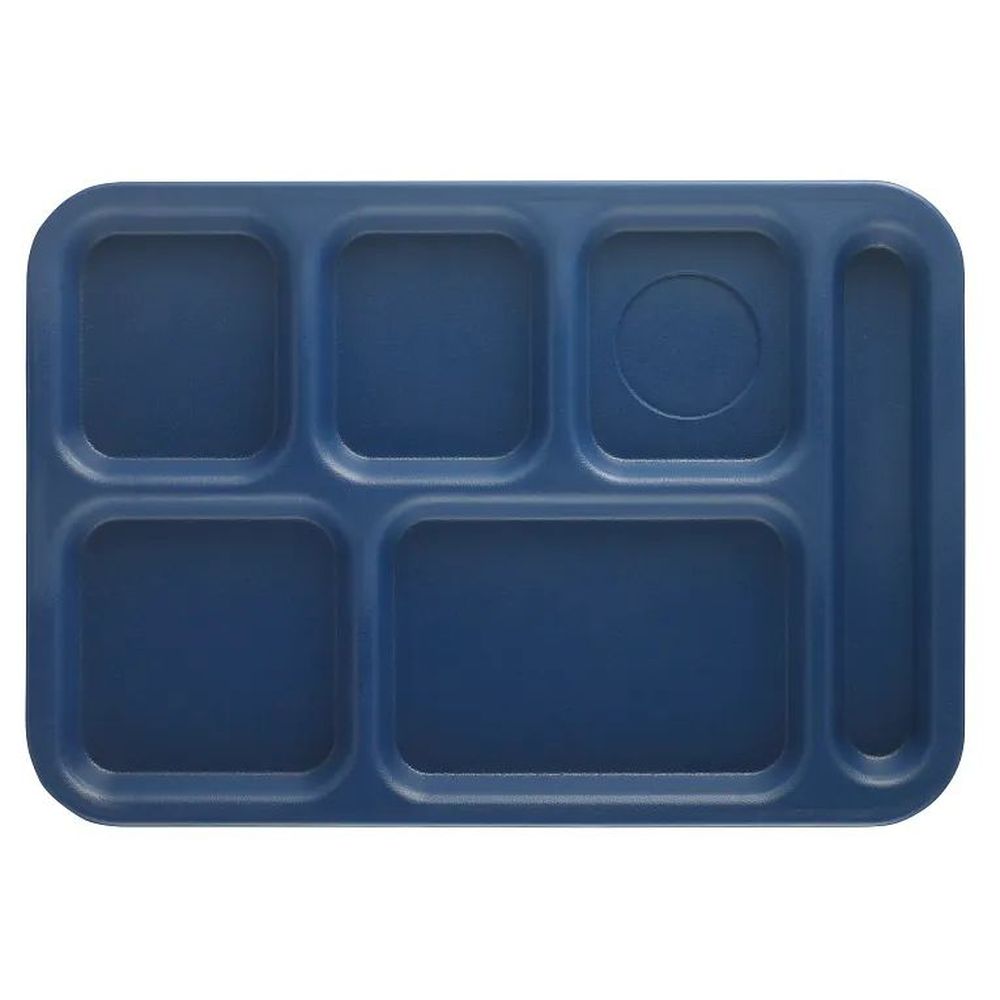 Cambro Navy Blue Penny Saver 6 Compartment School Tray, 14 1/2 X 10 X 3/4 Inch -- 24 Per Case