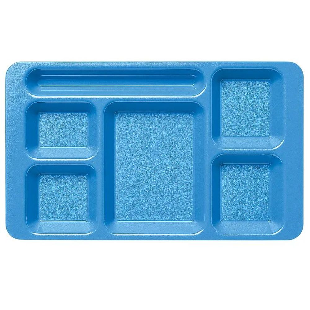 Cambro Camwear Blue Polycarbonate 2 X 2 Compartment School Tray, 15 X 9 Inch -- 24 Per Case