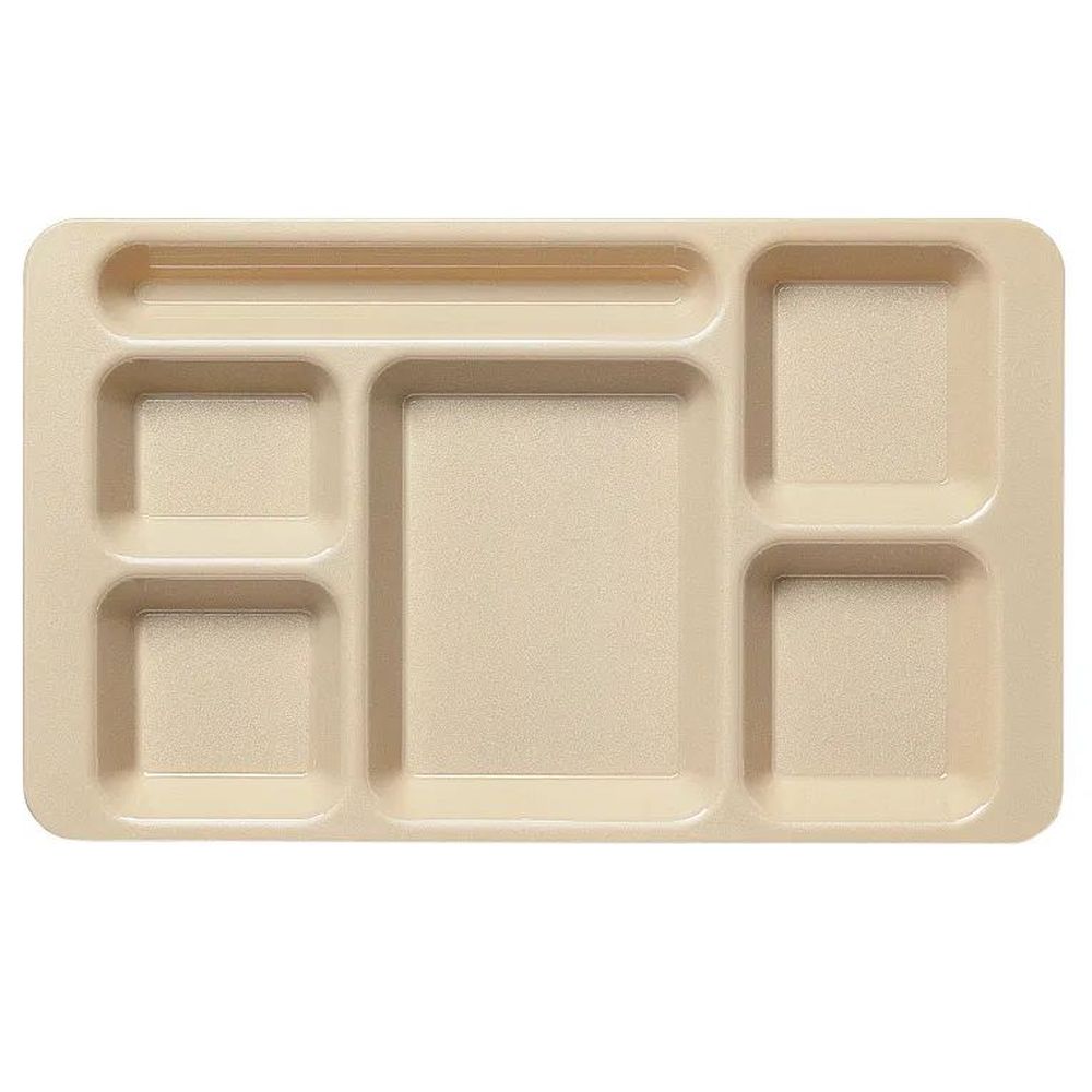 Cambro Camwear Beige Polycarbonate 2 X 2 Compartment School Tray, 15 X 9 Inch -- 24 Per Case