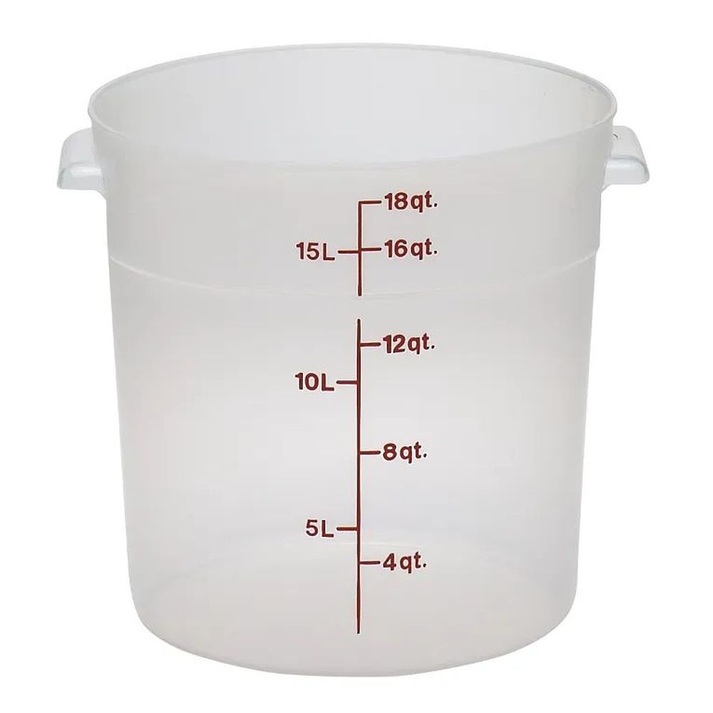 Translucent Plastic Container, 18 Quart -- 6 per case