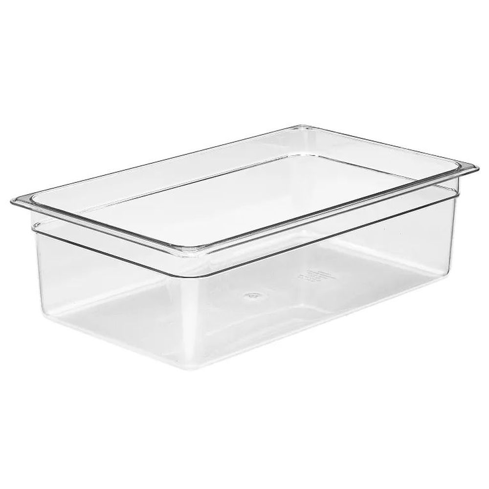 Cambro Camwear Polycarbonate Clear Full Size Food Pan, 6 Inch