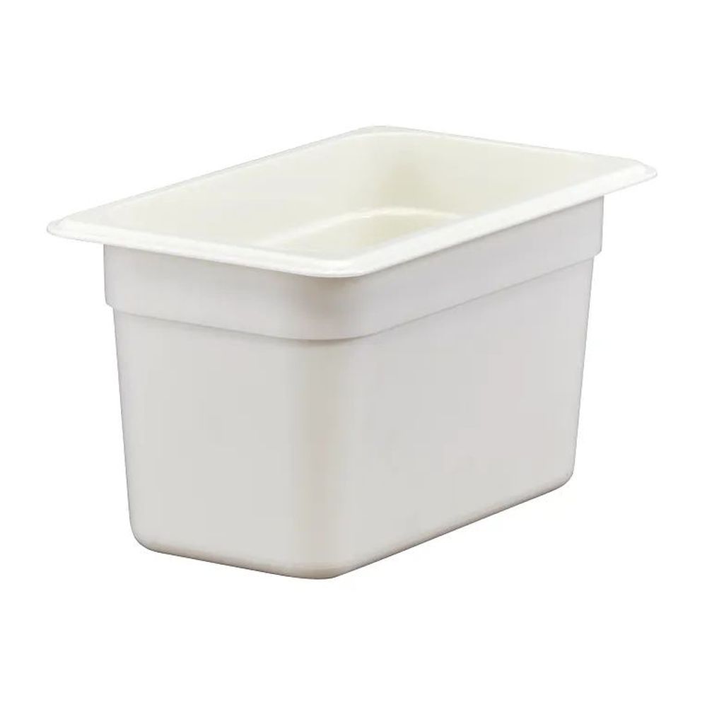 Cambro Camwear Polycarbonate White Fourth Size Food Pan, 6 inch -- 6 per case.