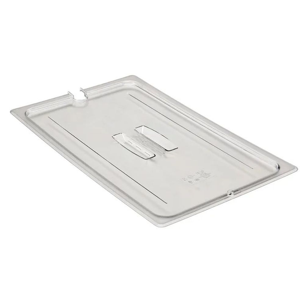Cambro Camwear Clear Polycarbonate Full Size Notched Cover With Handle For Gn 1/1 Food Pan, 12 3?4 X 20 7?8 Inch -- 6 Per Case