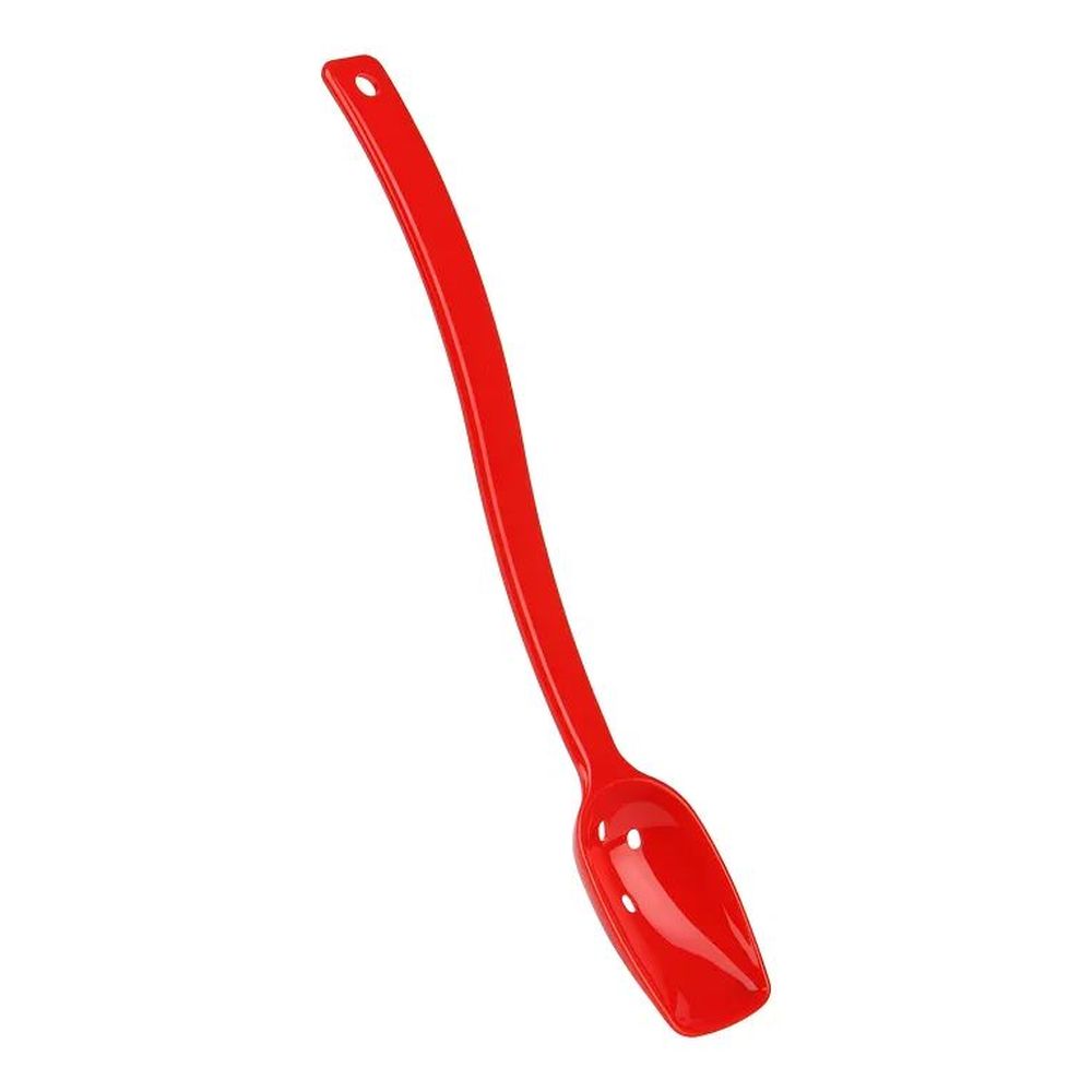 Cambro Red Camwear Salad Serving Spoon, 10 1/4 x 1 11/16 inch -- 12 per case.