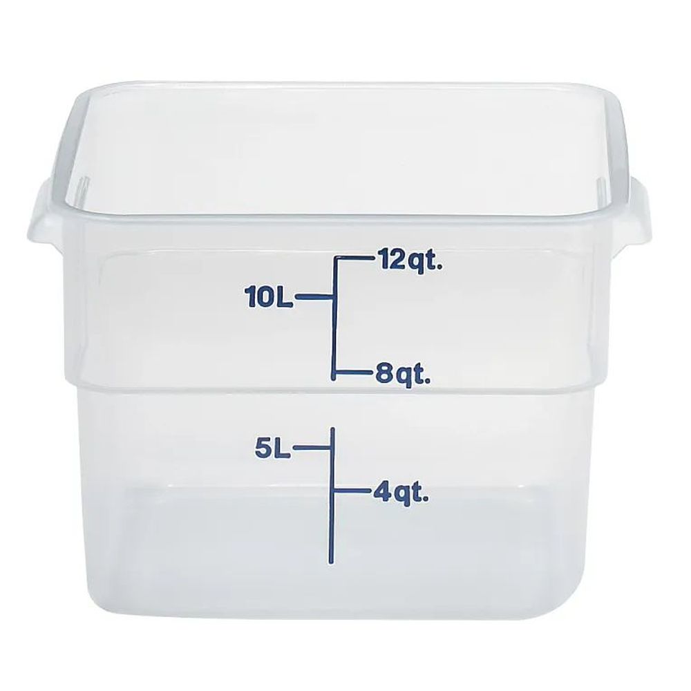 Cambro Camsquares Classic Contenedor De Almacenamiento De Alimentos De Polipropileno Translúcido Con Graduación Azul Medianoche, Capacidad De 12 Cuartos De Galón -- 6 Por Caja
