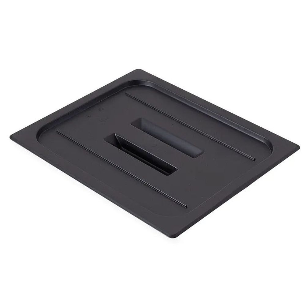 Cambro Camwear Black Polycarbonate Half Size Cover With Handle For Gn 1/2 Food Pan, 12 3/4 X 10 7/16 Inch -- 6 Per Case