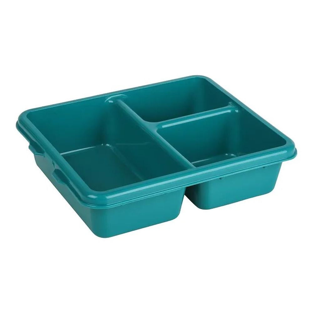 Cambro Teal Co-polymer 3 Compartment Meal Delivery Tray, 11 X 9 X 2 9/16 Inch -- 24 Per Case