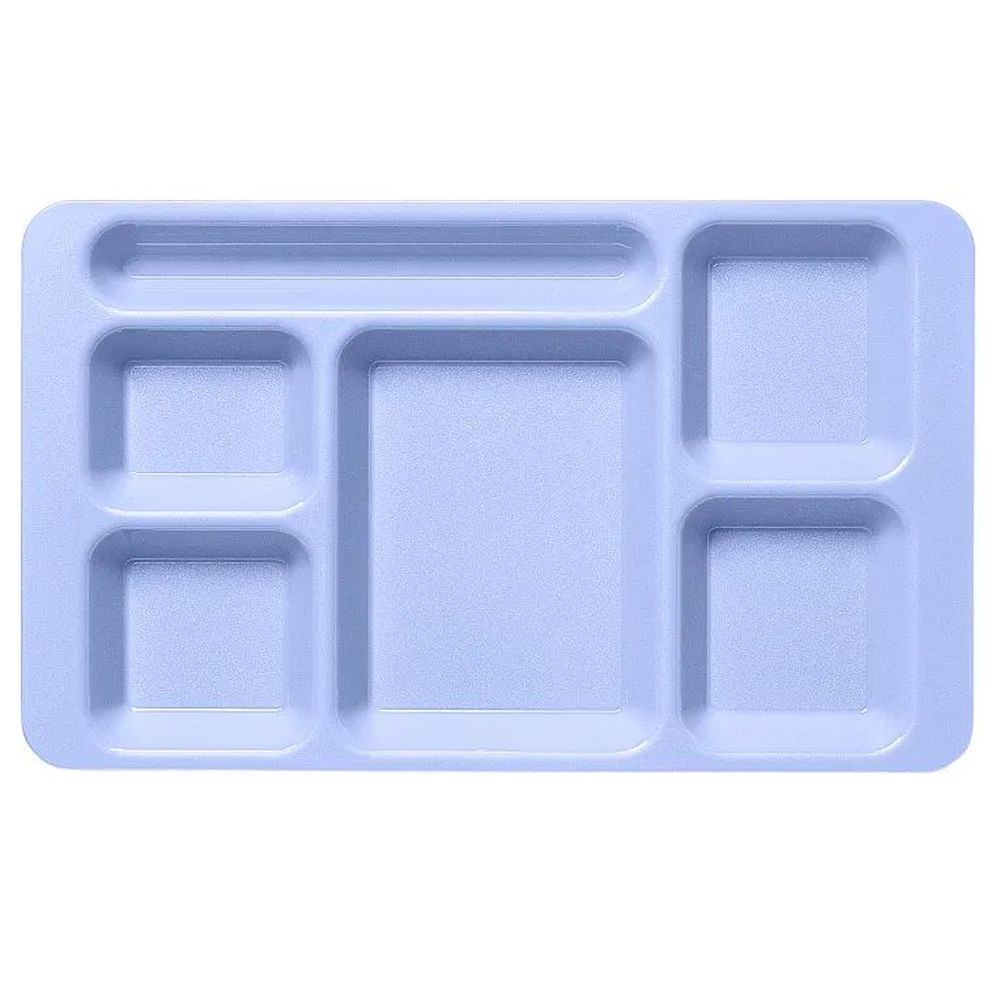 Cambro Camwear Translucent Blue Polycarbonate 2 X 2 Compartment School Tray, 15 X 9 Inch -- 24 Per Case