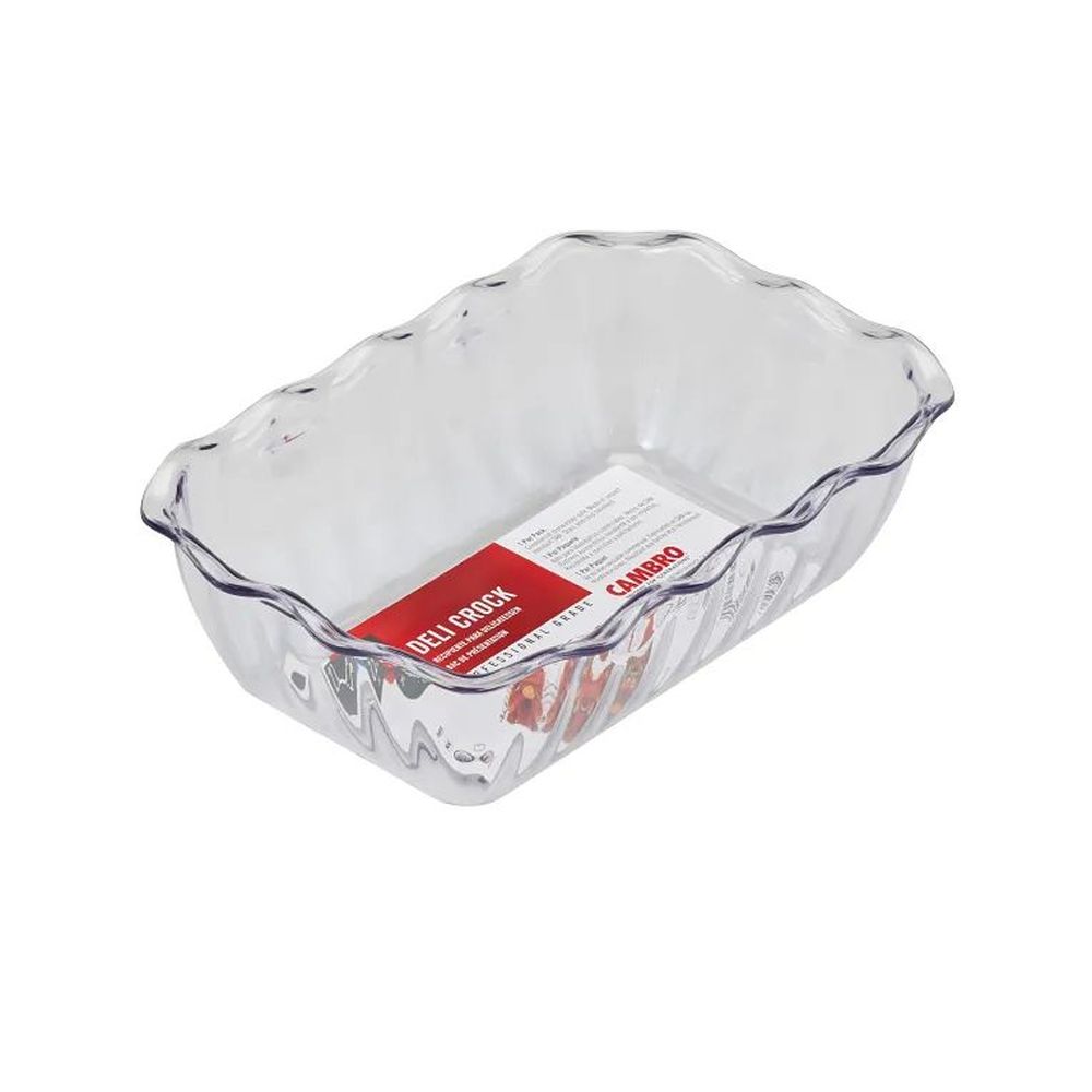 Cambro Clear 2.2 Quart Deli Crocks, 10 5?16 X 6 13?16 X 3 3?16 Inch -- 6 Per Case