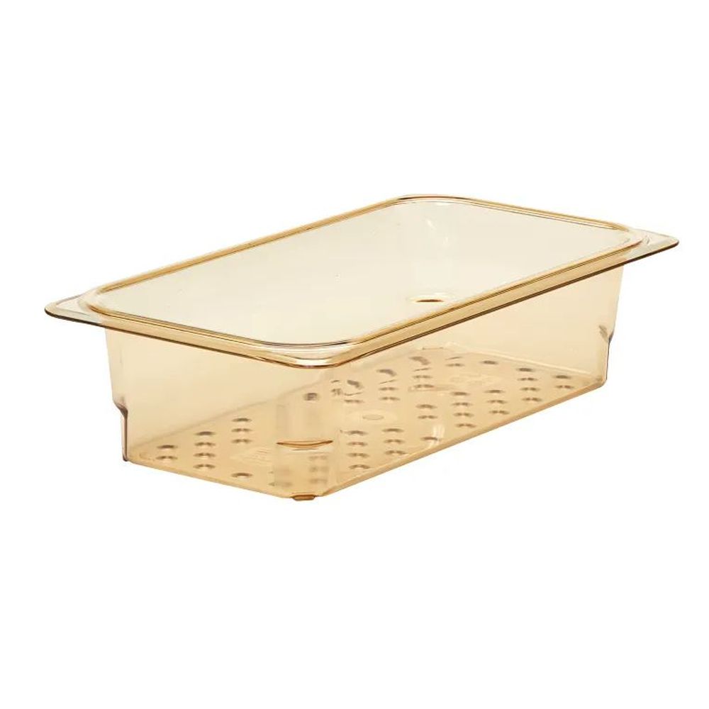 Cambro H-pan Amber Gn 1/ 3 Third Size High Heat Colander Pan, 6 15?16 X 12 3?4 X 3 Inch -- 6 Per Case