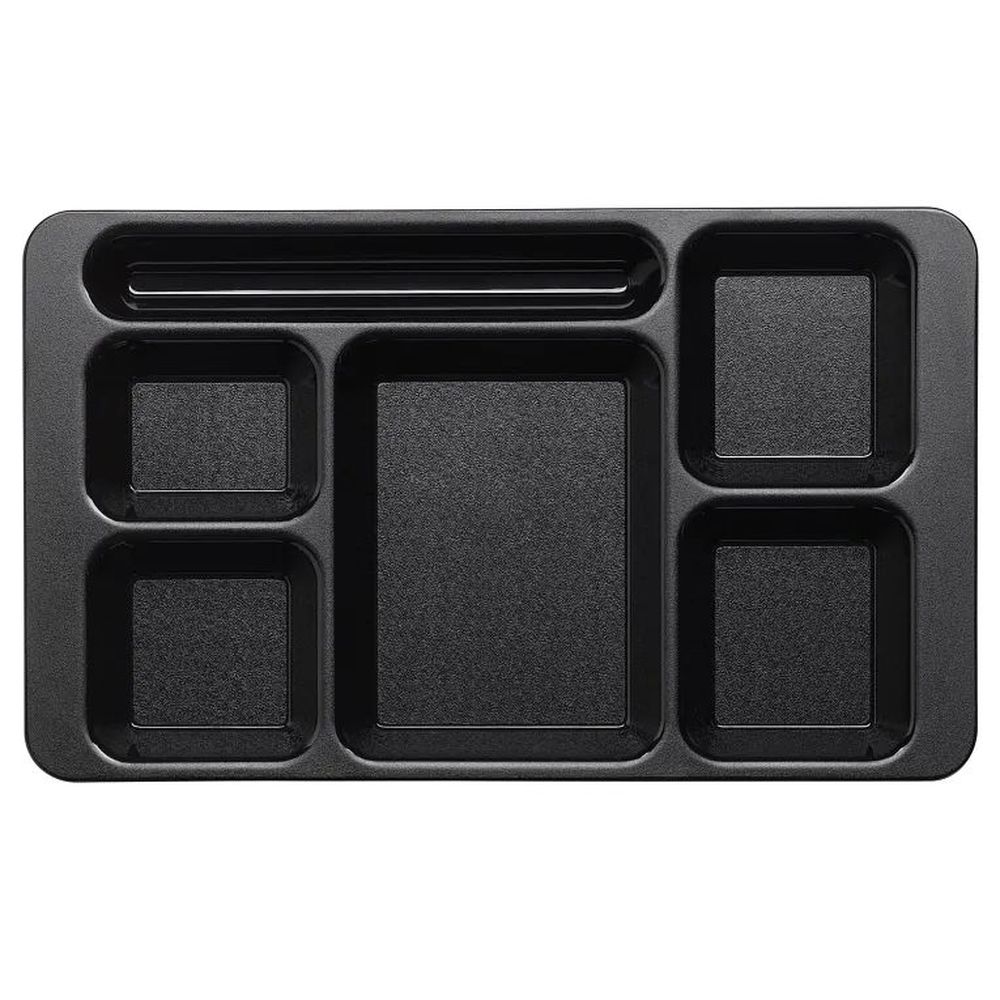 Cambro Camwear Black Polycarbonate 2 X 2 Compartment School Tray, 15 X 9 Inch -- 24 Per Case
