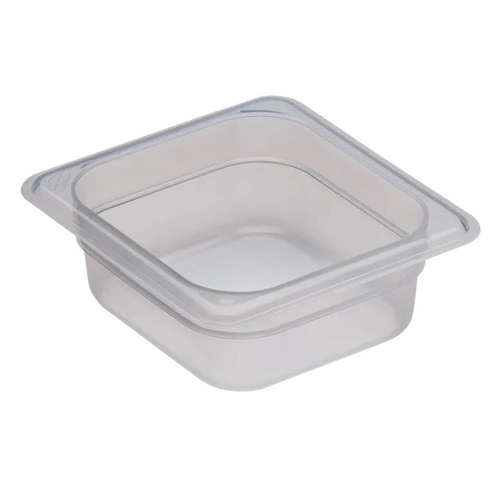 Cambro Translucent Polypropylene 1.1 Quart Sixth Size Food Pan, 6 15/16 X 6 3/8 X 2 1/2 Inch -- 6 Per Case
