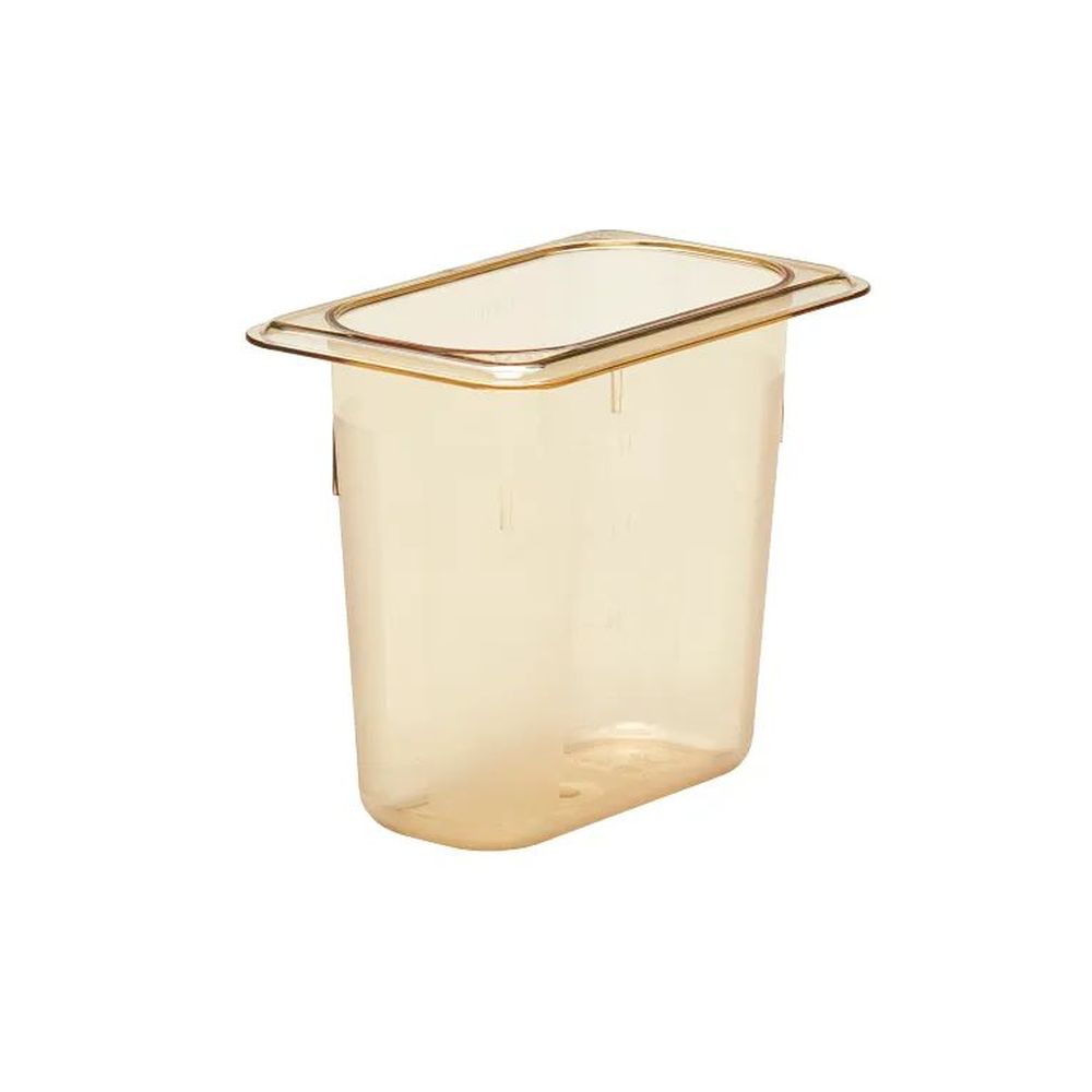 Cambro H-pan Amber Gn 1/9 Ninth Size 1.4 Quart High Heat Food Pan, 4 1/4 X 6 15/16 X 6 Inch -- 6 Per Case