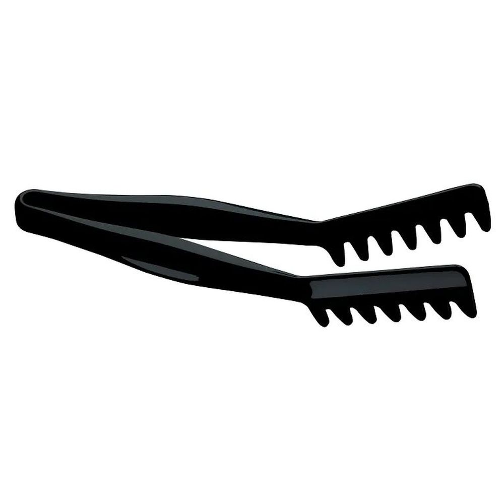 Cambro Lugano Black Angled Tong, 10 13/16 Inch -- 12 Per Case