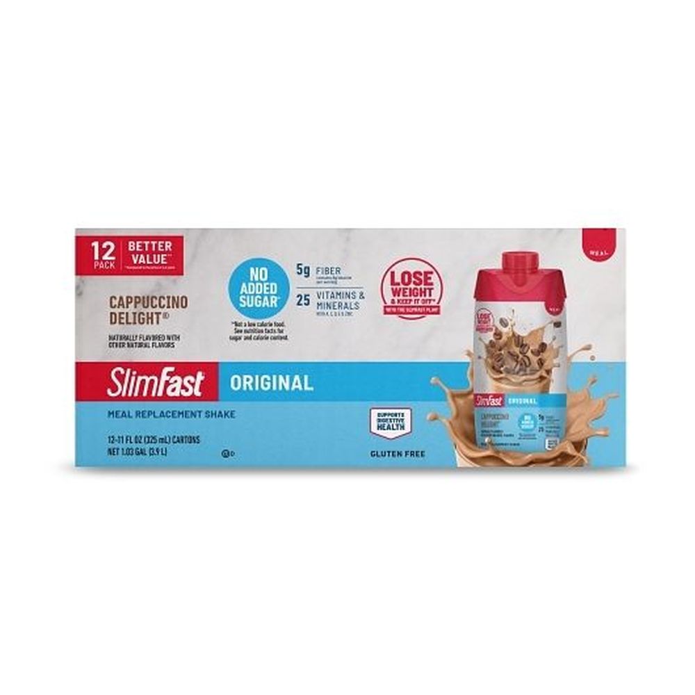 Slimfast Original Cappuccino Delight Meal Replacement Shake With 10 Gram Protein, 8.88 Pound