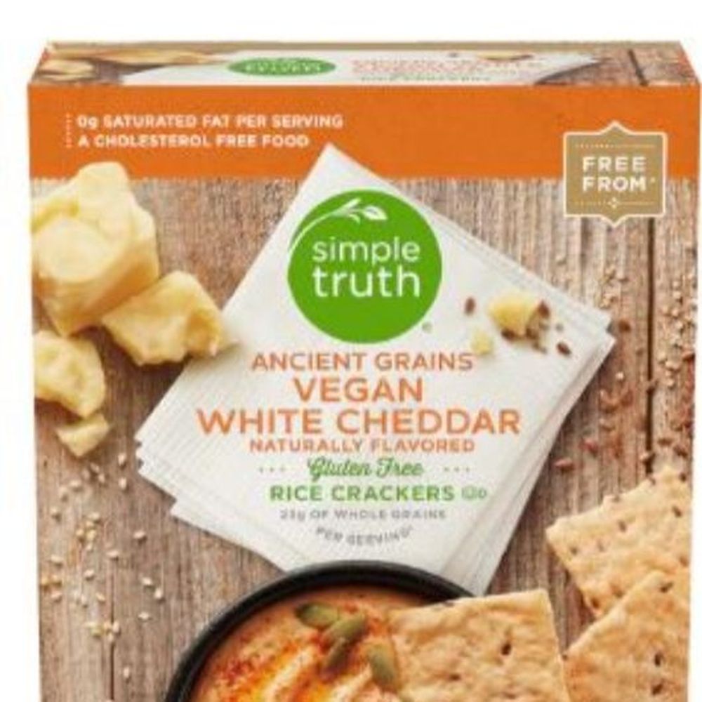 Simple Truth Ancient Grains Vegan White Cheddar Rice Crackers, 3.5 Ounce -- 12 Per Case