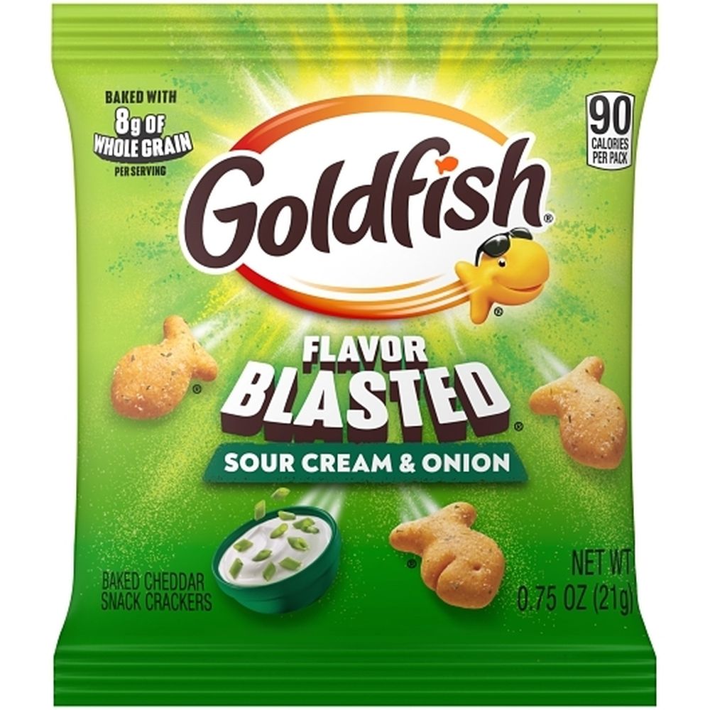 Pepperidge Farms Flavor Blasted Sour Cream And Onion Whole Grain Cheddar Cracker, 0.75 Ounce -- 300 Per Case