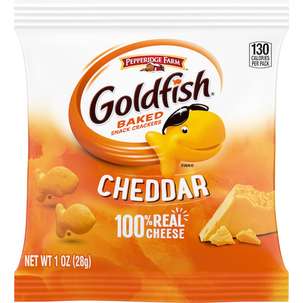 Pepperidge Farm Goldfish Cheddar Baked Snack Crackers, 1 Ounce -- 60 Per Case