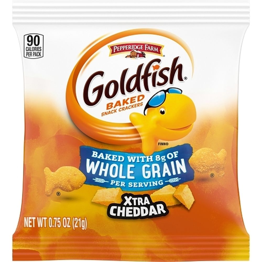 Goldfish Baked With Whole Grain Xtra Cheddar Crackers, 0.75 Ounce -- 300 Per Case