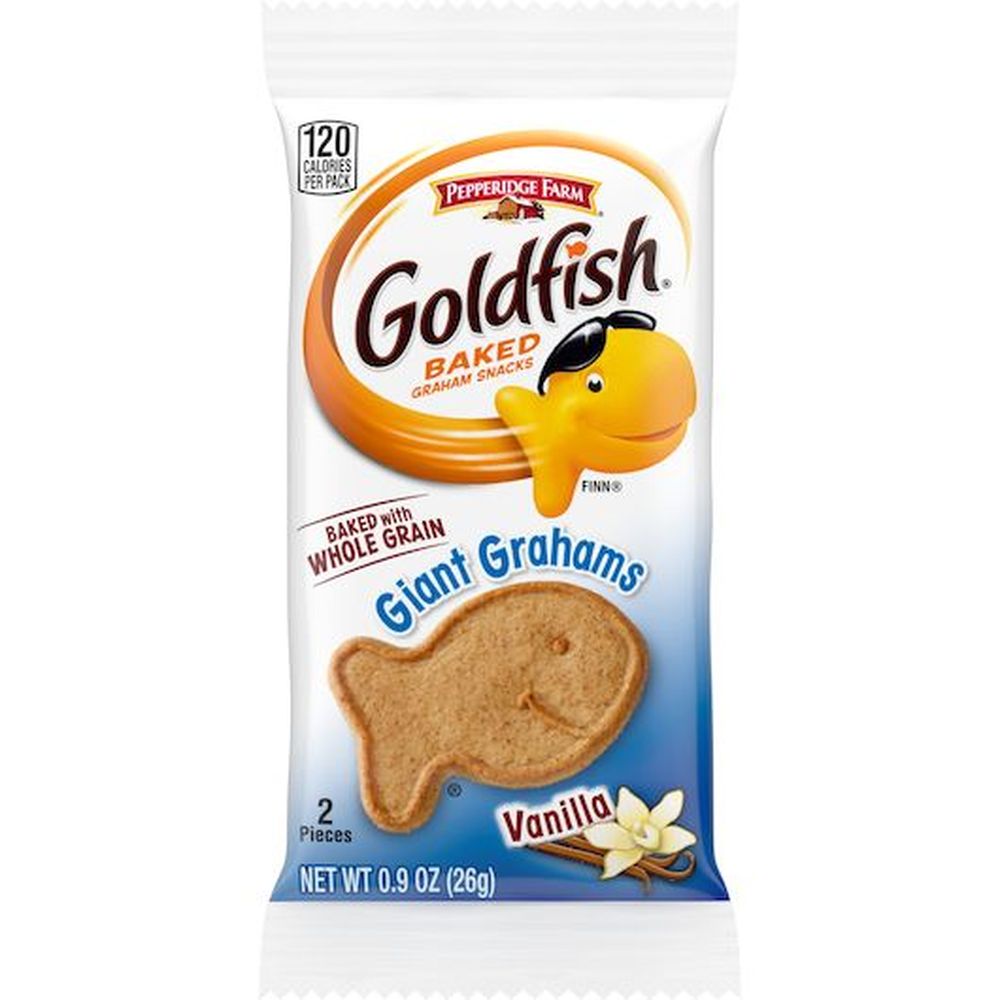 Pepperidge Farms Goldfish Vanilla Giant Graham Snacks, 0.9 Ounce -- 300 Per Case