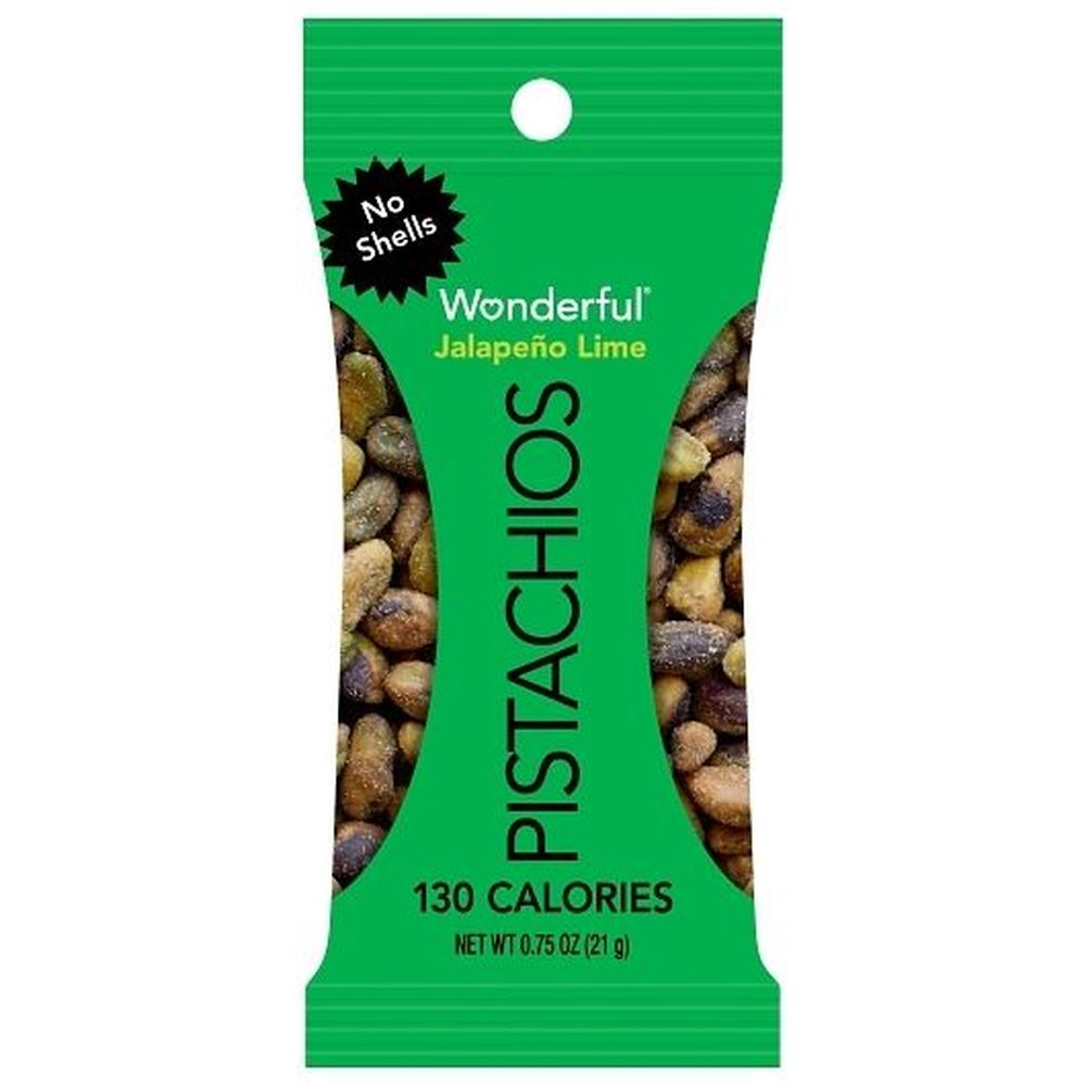 Wonderful Jalapeno Lime No Shell Pistachios, 0.75 Ounce -- 96 Per Case