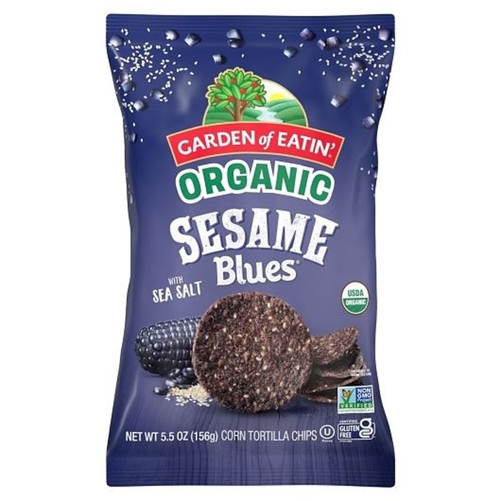 Garden Of Eatin Organic Sesame Blues Corn Tortilla Chips, 5.5 Ounce -- 12 Per Case